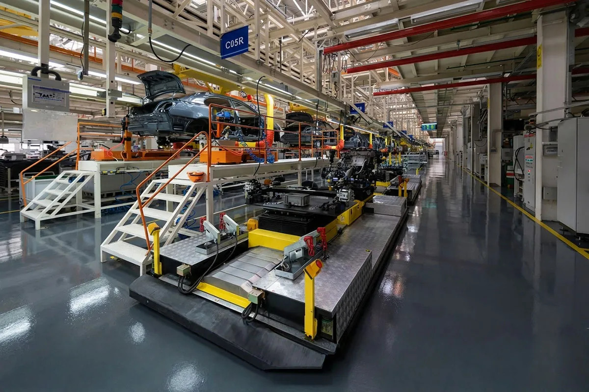 Epoxidová podlaha autoservis